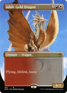 naokuroshop MTG [AFR][297][多][R][EN][アダルト・ゴールド・ドラゴン/Adult Gold Dragon]（foil） NM