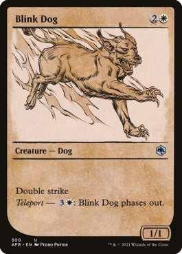 naokuroshop MTG [AFR][300][白][U][EN][ブリンク・ドッグ/Blink Dog]（foil） NM