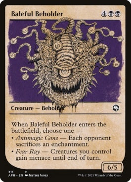 naokuroshop MTG [AFR][311][黒][C][EN][悪意のビホルダー/Baleful Beholder]（foil） NM