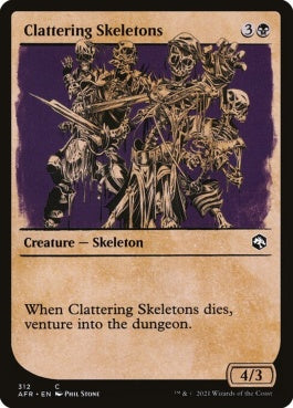 naokuroshop MTG [AFR][312][黒][C][EN][かたつく骸骨/Clattering Skeletons]（foil） NM