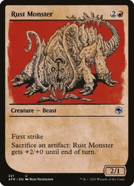 naokuroshop MTG [AFR][321][赤][U][EN][ラスト・モンスター/Rust Monster]（foil） NM