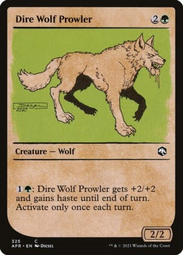 naokuroshop MTG [AFR][325][緑][C][EN][うろつくダイア・ウルフ/Dire Wolf Prowler]（foil） NM