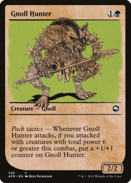 naokuroshop MTG [AFR][326][緑][C][EN][ノールの狩人/Gnoll Hunter]（foil） NM