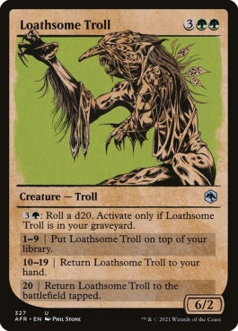 naokuroshop MTG [AFR][327][緑][U][EN][毒々しいトロール/Loathsome Troll]（foil） NM