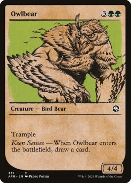 naokuroshop MTG [AFR][331][緑][C][EN][アウルベア/Owlbear]（foil） NM