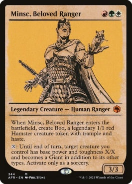 naokuroshop MTG [AFR][344][多][M][EN][敬愛されるレンジャー、ミンスク/Minsc, Beloved Ranger]（foil） NM