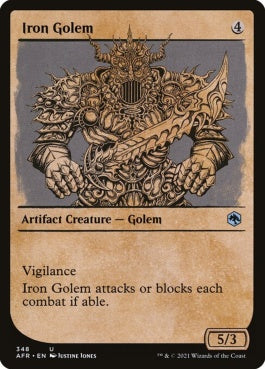 naokuroshop MTG [AFR][348][茶][U][EN][アイアン・ゴーレム/Iron Golem]（foil） NM