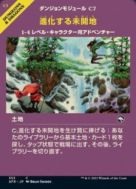 naokuroshop MTG [AFR][353][土地][C][JP][進化する未開地/Evolving Wilds]（foil） NM