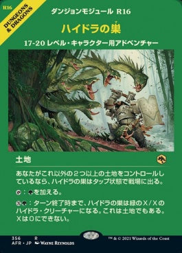 naokuroshop MTG [AFR][356][土地][R][JP][ハイドラの巣/Lair of the Hydra]（foil） NM