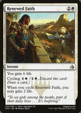 naokuroshop MTG [AKH][025][白][U][EN][新たな信仰/Renewed Faith] NM