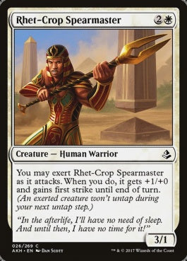 naokuroshop MTG [AKH][026][白][C][EN][レト一門の槍の達人/Rhet-Crop Spearmaster] NM