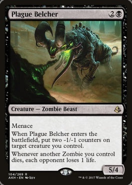 naokuroshop MTG [AKH][104][黒][R][EN][疫病吹き/Plague Belcher] NM