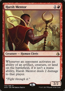 naokuroshop MTG [AKH][135][赤][R][EN][過酷な指導者/Harsh Mentor] NM