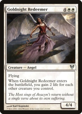 naokuroshop MTG [AVR][023][白][U][EN][黄金夜の救い手/Goldnight Redeemer] NM