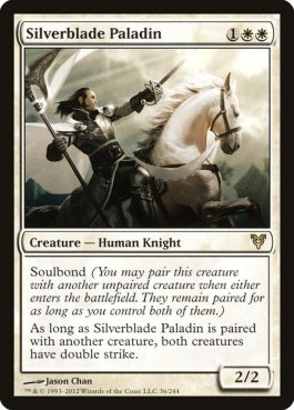 naokuroshop MTG [AVR][036][白][R][EN][銀刃の聖騎士/Silverblade Paladin] NM