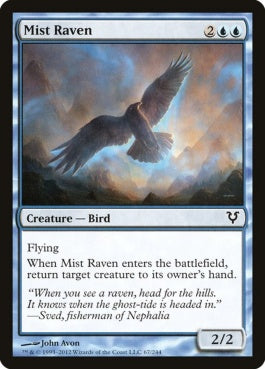 naokuroshop MTG [AVR][067][青][C][EN][霧鴉/Mist Raven] NM