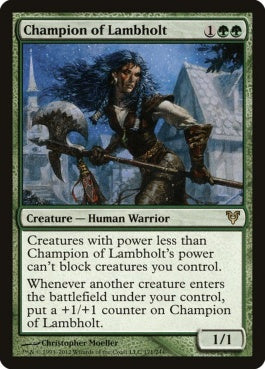 naokuroshop MTG [AVR][171][緑][R][EN][ラムホルトの勇者/Champion of Lambholt] NM