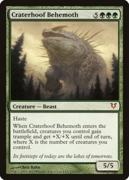 naokuroshop MTG [AVR][172][緑][M][EN][孔蹄のビヒモス/Craterhoof Behemoth] NM