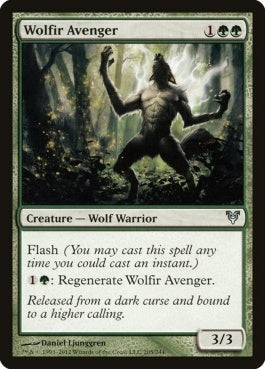 naokuroshop MTG [AVR][205][緑][U][EN][ウルフィーの報復者/Wolfir Avenger] NM