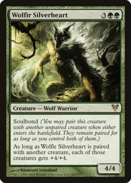 naokuroshop MTG [AVR][206][緑][R][EN][ウルフィーの銀心/Wolfir Silverheart] NM