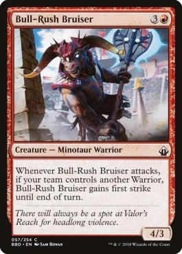 naokuroshop MTG [BBD][057][赤][C][EN][猛牛の暴れ者/Bull-Rush Bruiser] NM