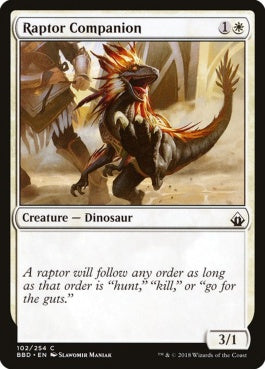 naokuroshop MTG [BBD][102][白][C][EN][猛竜の相棒/Raptor Companion] NM