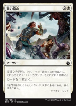 naokuroshop MTG [BBD][105][白][C][JP][戮力協心/Shoulder to Shoulder] NM