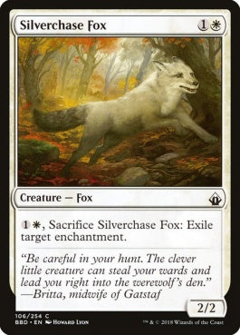 naokuroshop MTG [BBD][106][白][C][EN][銀筋毛の狐/Silverchase Fox] NM