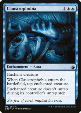 naokuroshop MTG [BBD][115][青][C][EN][閉所恐怖症/Claustrophobia] NM