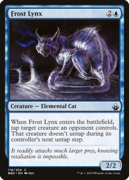 naokuroshop MTG [BBD][118][青][C][EN][霜のオオヤマネコ/Frost Lynx] NM