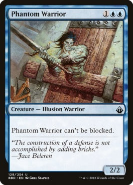 naokuroshop MTG [BBD][129][青][U][EN][幻影の戦士/Phantom Warrior] NM