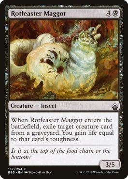 naokuroshop MTG [BBD][157][黒][C][EN][腐敗喰いの蛆/Rotfeaster Maggot] NM