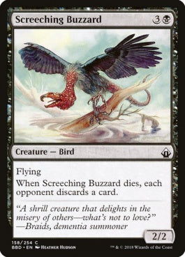 naokuroshop MTG [BBD][158][黒][C][EN][金切り声のノスリ/Screeching Buzzard] NM