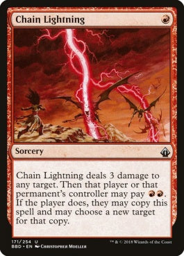 naokuroshop MTG [BBD][171][赤][U][EN][稲妻の連鎖/Chain Lightning] NM