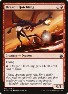 naokuroshop MTG [BBD][173][赤][C][EN][ドラゴンの雛/Dragon Hatchling] NM