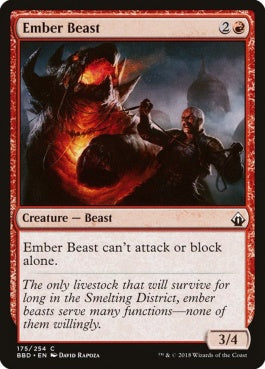 naokuroshop MTG [BBD][175][赤][C][EN][くすぶり獣/Ember Beast] NM