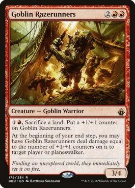 naokuroshop MTG [BBD][179][赤][R][EN][ゴブリンの壊し走り/Goblin Razerunners] NM