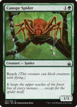 naokuroshop MTG [BBD][191][緑][C][EN][梢の蜘蛛/Canopy Spider] NM