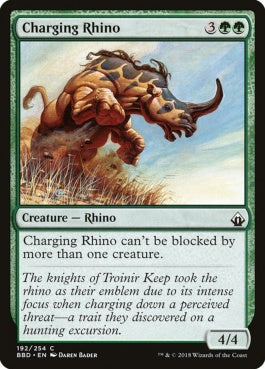 naokuroshop MTG [BBD][192][緑][C][EN][突進するサイ/Charging Rhino] NM