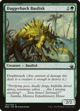 naokuroshop MTG [BBD][194][緑][C][EN][短刀背のバジリスク/Daggerback Basilisk] NM