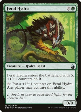 naokuroshop MTG [BBD][197][緑][U][EN][残忍なハイドラ/Feral Hydra] NM