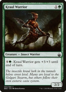 naokuroshop MTG [BBD][204][緑][C][EN][クロールの戦士/Kraul Warrior] NM