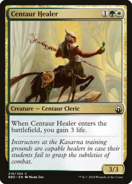 naokuroshop MTG [BBD][219][多][C][EN][ケンタウルスの癒し手/Centaur Healer] NM