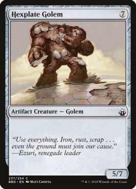 naokuroshop MTG [BBD][237][茶][C][EN][六角板のゴーレム/Hexplate Golem] NM