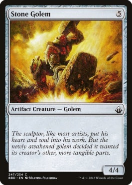 naokuroshop MTG [BBD][247][茶][C][EN][石のゴーレム/Stone Golem] NM