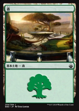 naokuroshop MTG [BBD][254][土地][C][JP][森/Forest] NM