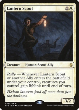 naokuroshop MTG [BFZ][037][白][R][EN][ランタンの斥候/Lantern Scout] NM