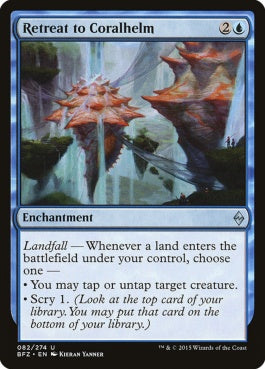 naokuroshop MTG [BFZ][082][青][U][EN][珊瑚兜への撤退/Retreat to Coralhelm] NM