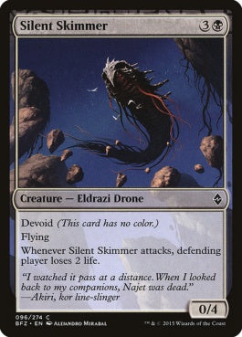 naokuroshop MTG [BFZ][096][黒][C][EN][音無く飛ぶもの/Silent Skimmer] NM