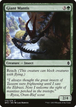 naokuroshop MTG [BFZ][173][緑][C][EN][大カマキリ/Giant Mantis] NM